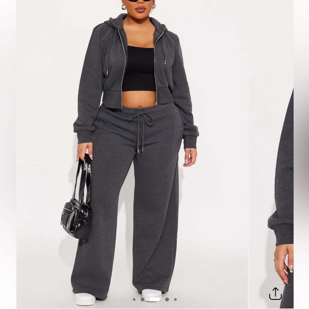 Charlies Charcoal Fleece Jogger Set